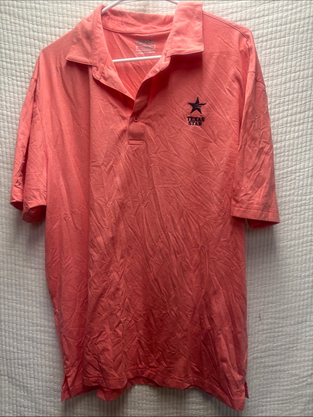 Texas Star Coral Short-Sleeve Polo Shirt